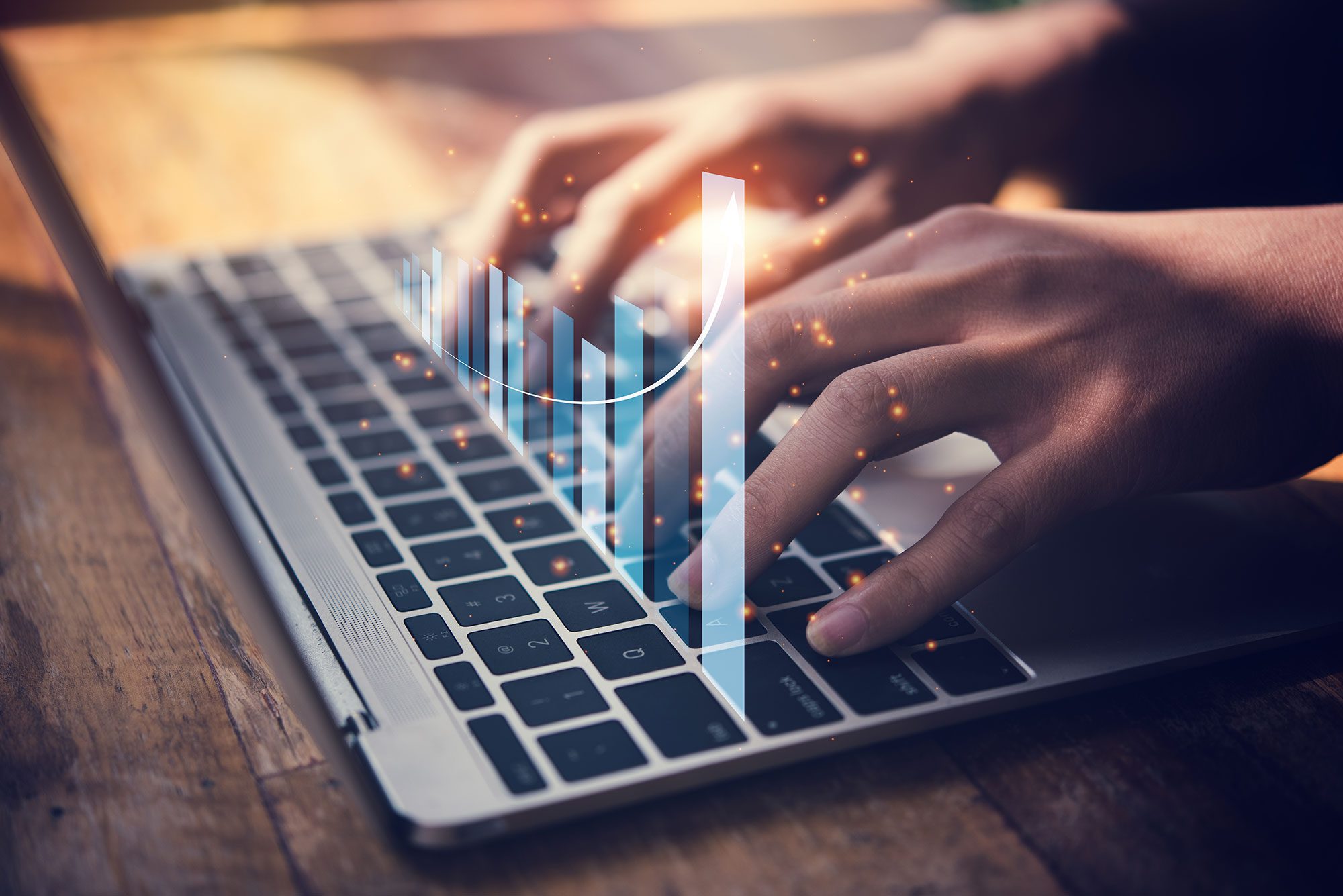 financial using laptop data analytics