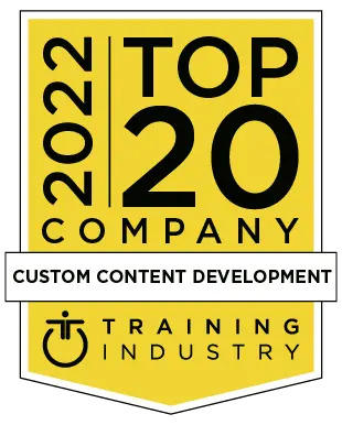 2022 Top 20 Custom Content Development Badge